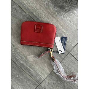 Dooney & Bourke Florentine Leather Medium Wristlet Red